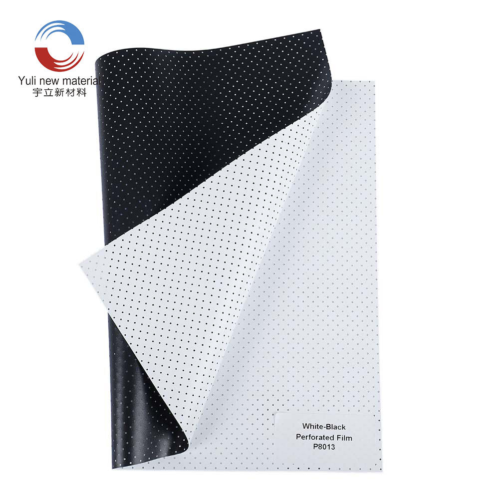 White Black Perforated Projection Screen Film
