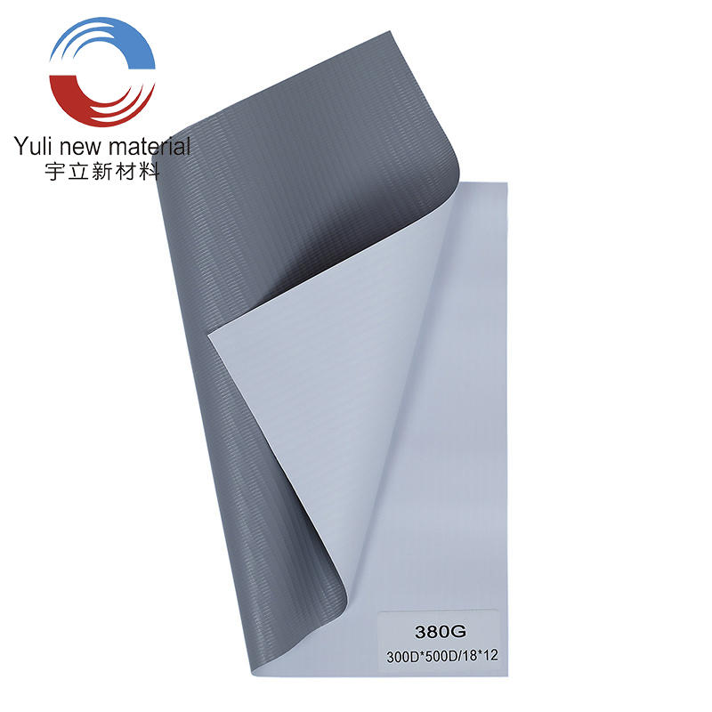 380gsm 300D×500D 18×12 Cold Laminated Grey PVC Flex Banner